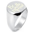 thumbnail image 1 of Sterling Silver Be in the Moment Engraved Round Flat Top Polished Ring, 1 of 1