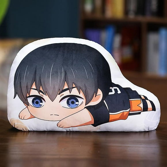 Anime Double Sided Stuffed Plush Toy Haikyuu Sofa Cushion Pillow Shoyo Hinata Tobio Kageyama Kei Tsukishima Manga Special Shaped