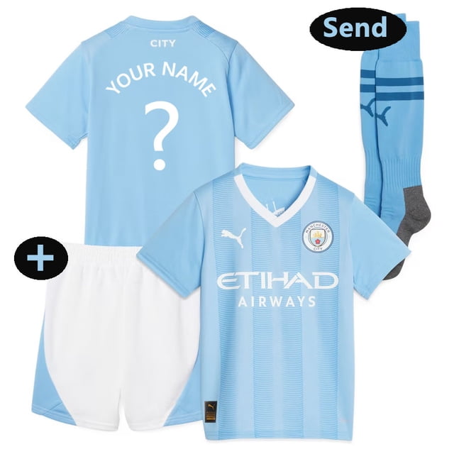 Man city 23/24 home jersey kits Juego Infantil Conjunto Adulto Size16-2XL : Puede Agregar Su Nombre Y Número