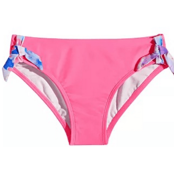 Glitter Beach PINK Big Girls' Tie Knot Detail Bikini Swim Brief, US 14