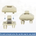 thumbnail image 4 of Unique Bargains 4 Pcs Car Sun Visor Clip Plastic Sun Visor Hook Clip Sun Visor Clip Retainer Fit for Audi Beige, 4 of 6