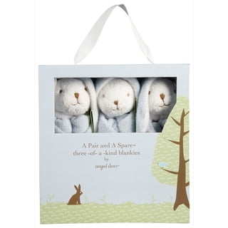 Angel Dear 3-Pack Blanket Gift Box - White Unicorn, 13"x13" Microfiber