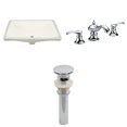 thumbnail image 1 of 18.25-in. W CUPC Rectangle Bathroom Undermount Sink Set In Biscuit - Chrome Hardware - Overflow Drain Incl. AI-13083, 1 of 1