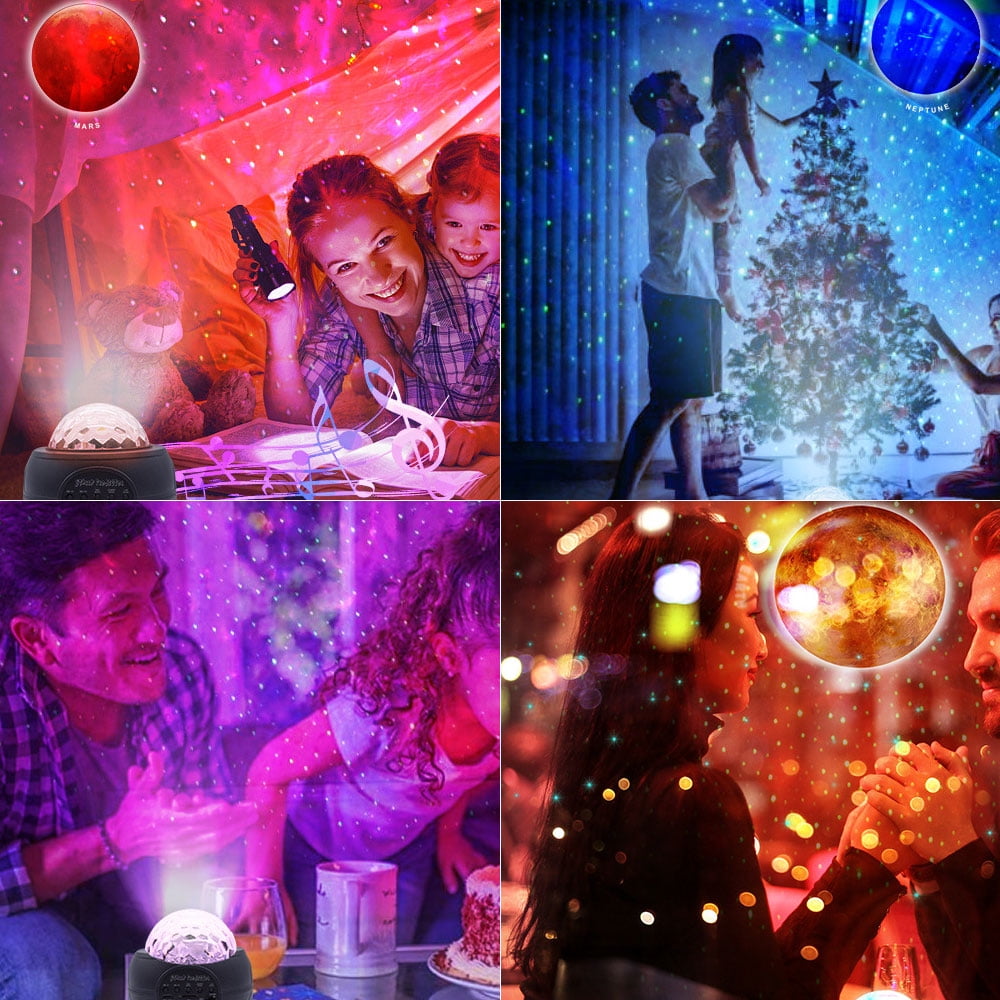 POINTERTECK LED Galaxy Starry Night Light Projector Star Sky Party Baby Kids Room Lamp Decor