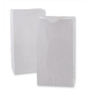 Green Direct White Durable Paper Lunch Bags size small for All Ages Pack of 100