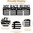 thumbnail image 5 of Race Medal Hanger Display My Race Bling with Stars Running Medal Holder for Wall for 60+ Sports Medal Hanger Display Metal Holder Ribbon Display for Competition Medal Hanging Athlete Gift, 5 of 9