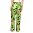 thumbnail image 3 of Naloa Cute Green Frog Print Women’s Ultra-Soft Comfy Pajama Lounge Pants with Pockets & Drawstring, 3 of 8