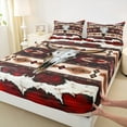 thumbnail image 3 of Castle Fairy Vintage Tribal Aztec Twin Sheet Sets,Western Bull Skull Bedding, 3 of 7