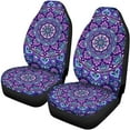 2 PCS Mandala Car Seat Covers Boho Lotus Print Front Auto Seat Cover