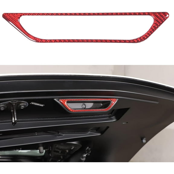 TINKI Soft Carbon Fiber Engine Bay Handle Frame Trim Sticker Compatible with Chevrolet Corvette C8 2020-2023, Engine Compartment Pull Handles Decoration Accessories