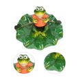 thumbnail image 1 of ANGGREK Simulation Frogs Leaf Decor,Simulation Resin Floating Leaf Frogs Ornament Fish Pond Fountain Landscape Decor,Floating Leaf Frogs Ornament, 1 of 8