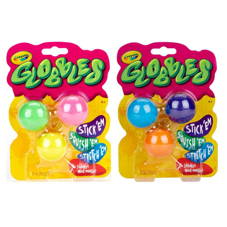 Crayola Globbles Fidget Toy (6ct Combo), Sticky Fidget Balls, Squish Gift for Kids, Sensory Toys, Ages 4, 5, 6, 7, 8