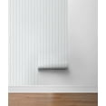 thumbnail image 4 of Seabrook Designs Pearl Grey Faux Beadboard Prepasted Wallpaper, 4 of 7