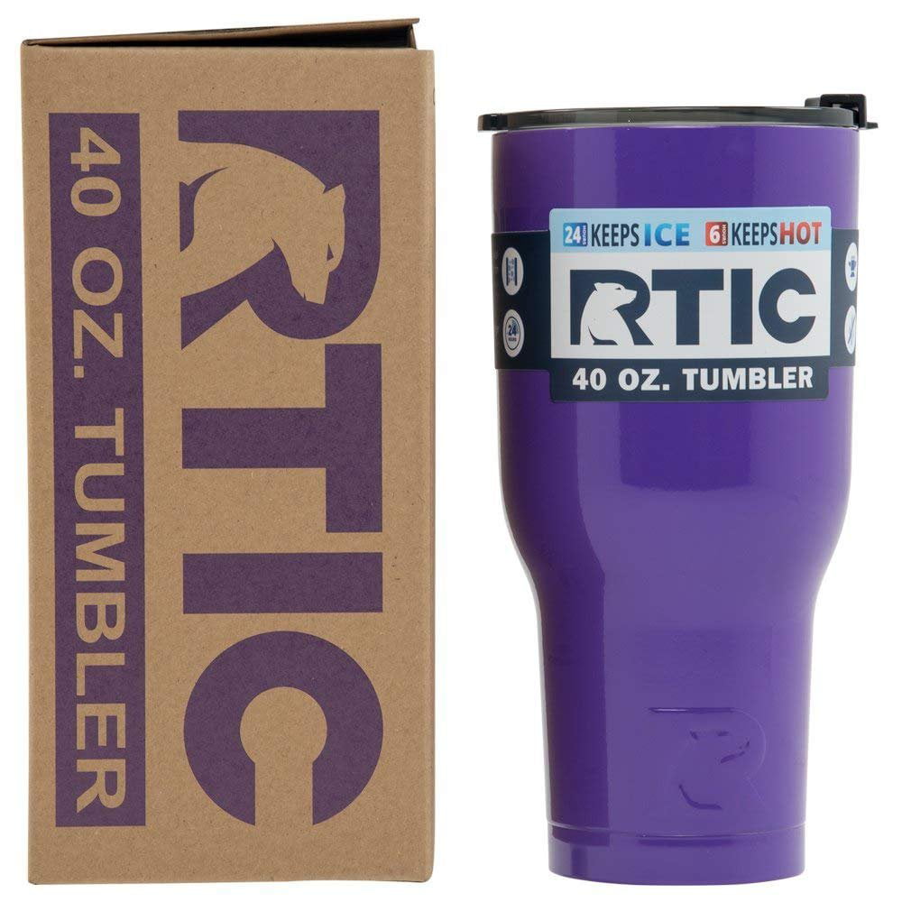 RTIC Double Wall Vacuum Insulated Tumbler Purple 40 oz