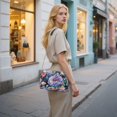 thumbnail image 7 of FORMRS Women Crossbody Purse with Chain Strap Vegan Leather Shoulder Handbag, Puprle Ethereal Floral Harmony, 7 of 7