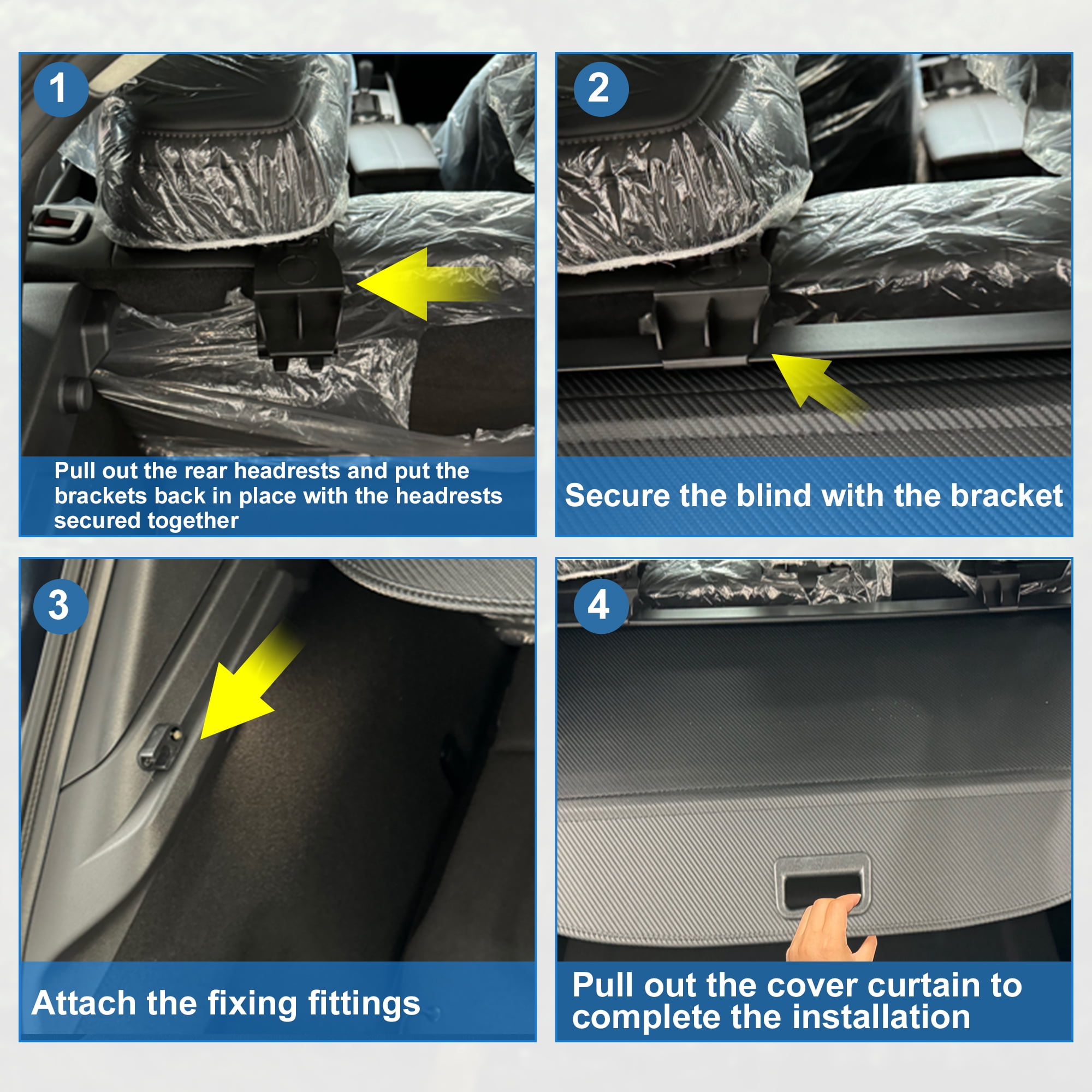 Unique Bargains Retractable Cargo Cover for Mazda CX-30 2020-2023 Non Slip Shade