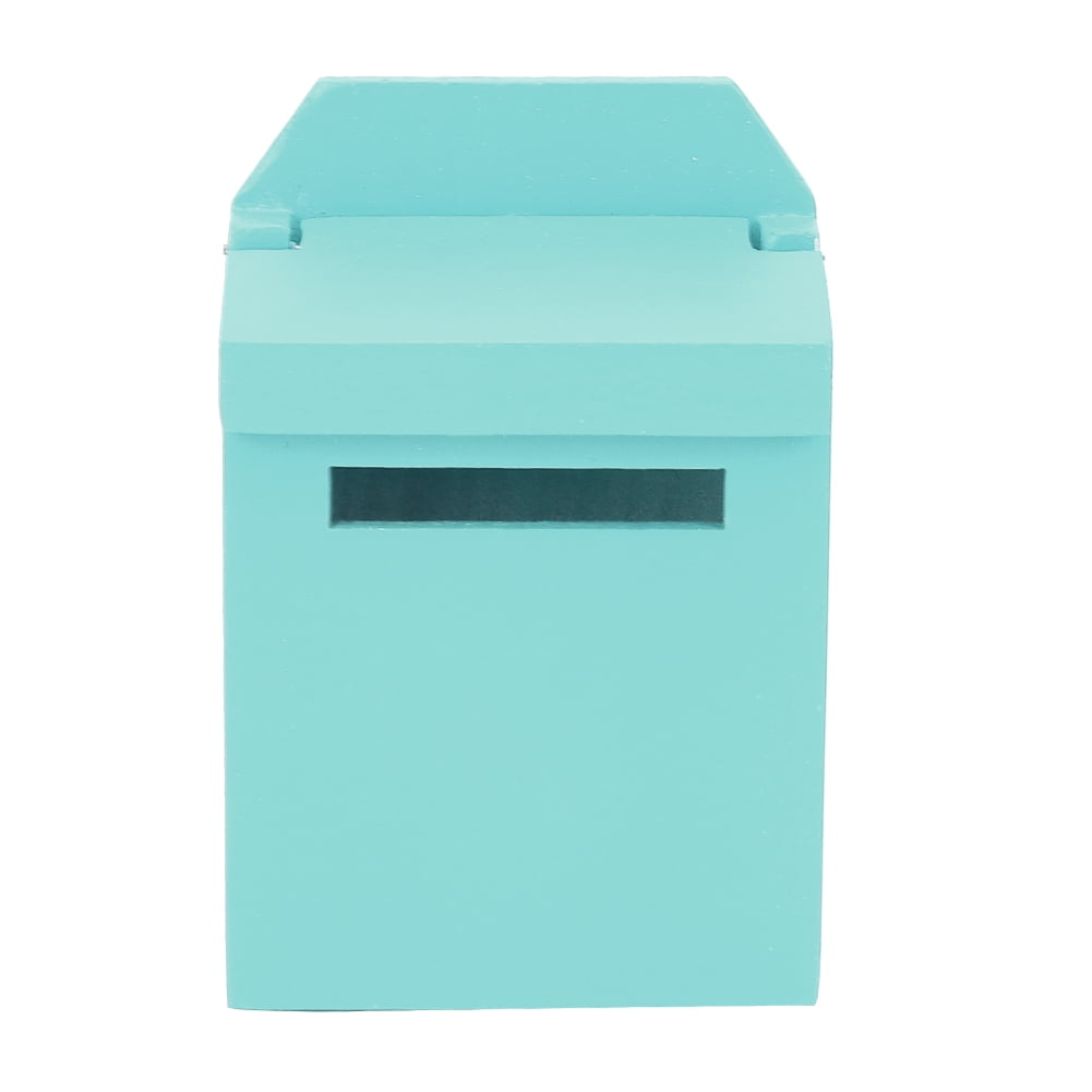 Doll House Mailbox Model, Wooden Dollhouse Flip Mailbox Mini Mail Post