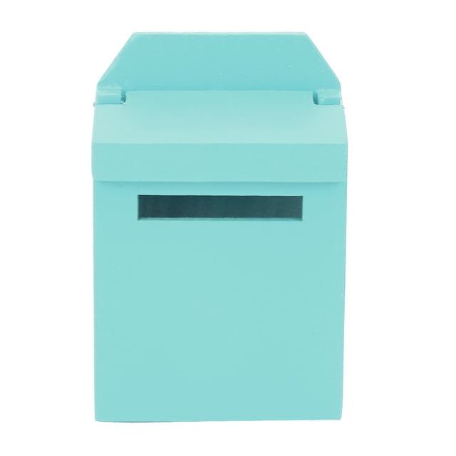 1:12 Mini casa de muñecas Decoración Villa Accesorios Buzón de madera de colores Buzón abatible Verde