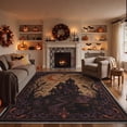 thumbnail image 6 of GENIMO 2'x7' Halloween Runner Rug, Washable Non Slip Soft Gothic Castle Indoor Outdoor Hallway Runner for Porch Patio Kitchen Entryway, Gothic Plum, 6 of 6