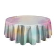 thumbnail image 5 of Colorful Floral Pattern Round Tablecloth 60"x60",Wrinkle Wipeable Table Cloth for Kitchen Dining Room Picnic Patio Party, 5 of 6