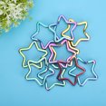 thumbnail image 3 of LLC 10pcs Colorful Pentacle Shaped Key Ring Iron Key Chain Pendant DIY Jewelry Handbag Supplies, 3 of 6