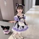 thumbnail image 1 of Vestido Kawaii Miniso Kuromi para niños, vestidos de princesa Lolita, dibujos animados, fiesta al aire libre, regalos de cumpleaños, Verano, 1 of 5