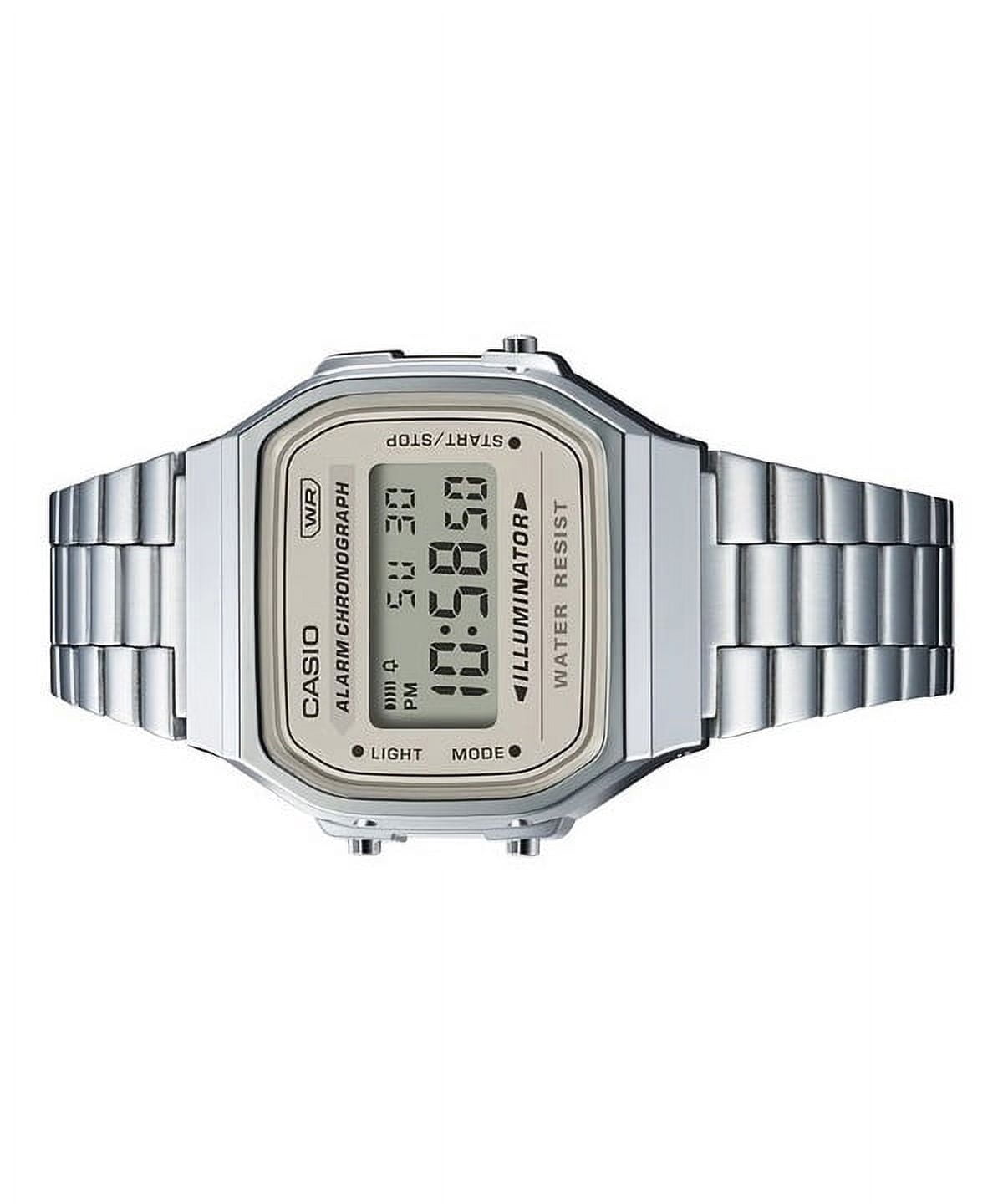 Casio Vintage Digital Stainless Steel Bracelet Quartz A168WA-8 Unisex Watch