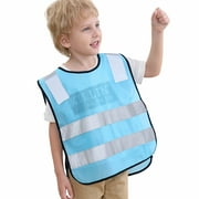 GOGO Kid Reflective Running Vest / Safety Vests With Elastic Waistband, Preschool Uniforms-neonOrange-CHILD