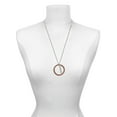 thumbnail image 3 of Delight Jewelry Acrylic 1 1/2" Ring Rose Goldtone Silvertone Be Strong and Courageous Bar Charm Necklace, 23", 3 of 4
