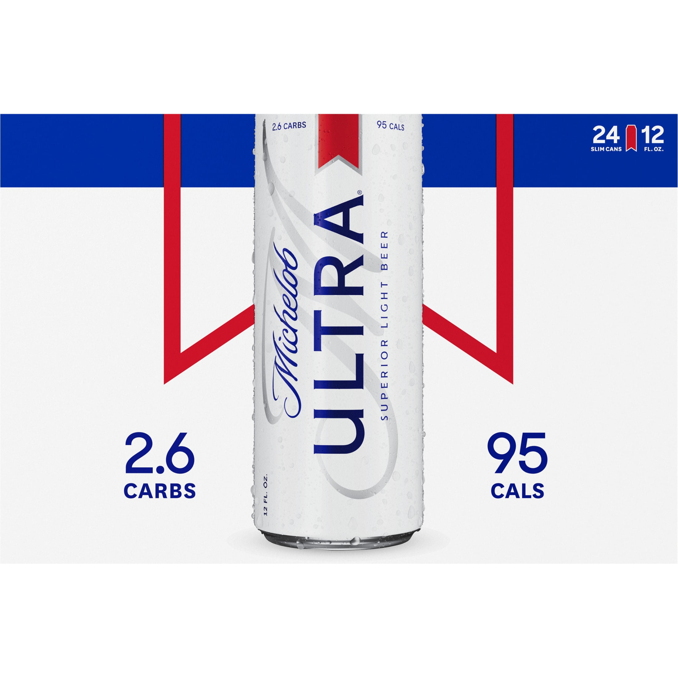 Michelob ULTRA Light Beer, 24 Pack Beer, 12 FL OZ Cans, 4.2 % ABV