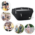 thumbnail image 5 of Entchin Women's Fanny Pack Crossbody Belt Bag Classic Black with 4 Zipper Pockets Adjustable Strap Lightweight Water Resistant, 5 of 6