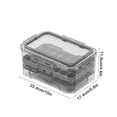 thumbnail image 3 of YIKA Tupperware Container Multi Functional Ice Tray Fresh-keeping Box Portable Refrigerator Fresh-keeping Box Storage Box Kitchen Sealed Box Food Grade Transparent Lunch Box Kitchen Storage Gray, 3 of 6