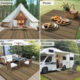 thumbnail image 5 of KUETH 9'x 12' Outdoor Waterproof Rug Camping Mat Patio Carpet,Black&Brown, 5 of 5