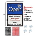 thumbnail image 2 of Glassmate Vertical Open/Closed Sun Message Slider Board Sign |14"W x 20"H (Blue w/Sun), 2 of 14