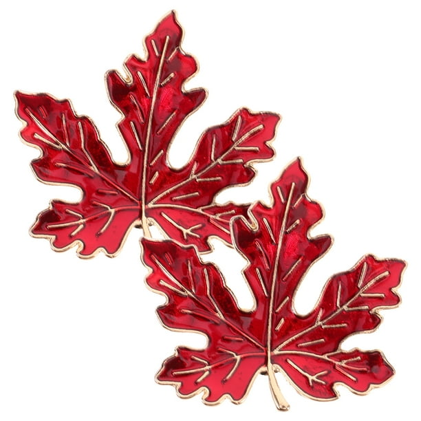 2 broches de hoja de arce para ropa de mujer, broche de solapa para fiesta de Acción de Gracias, broche de joyería para bufanda.