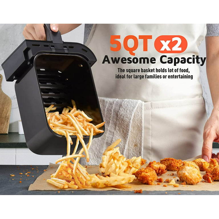 8 Quart 6-in-1 Dualspace Air Fryer With 2 Independent Frying Baskets, Match  Cook & Smart Finish To Roast, Broil, Dehydrate & More For Quick, Easy Meal  - Temu