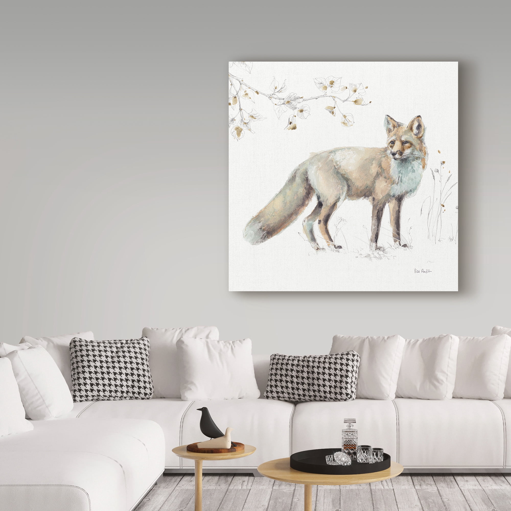 Trademark Fine Art 'Woodland Walk XI Fox' Canvas Art by Lisa Audit
