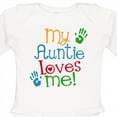 thumbnail image 4 of Inktastic My Auntie Loves Me Nephew Boys or Girls Long Sleeve Baby Bodysuit, 4 of 5