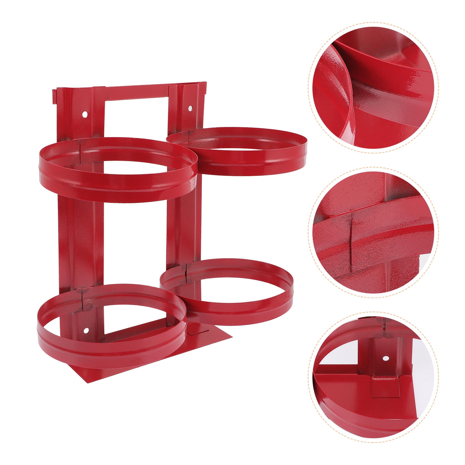 DINHEAROM Metal Fire Extinguisher Holder Red Wall Mount 1Pcs 12.58x10.61x5.89 In
