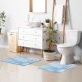 thumbnail image 7 of 2 Piece Bath Mat Set with U-Shaped Toilet Mat and Rectangle Bath Rugs Non Slip Machine Washable Bathroom Mats Delicate Snowflakes Patter, 7 of 7