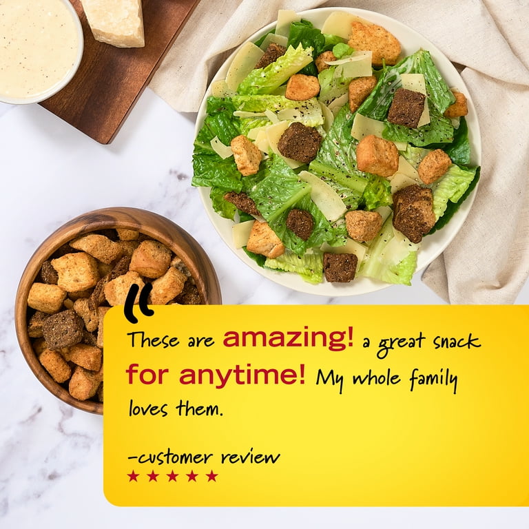 New York Bakery Caesar Bread Texas Toast Croutons, Fresh Garlic