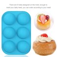 thumbnail image 4 of Toystoory 6 celdas media bola esfera 3D molde de pastel de silicona Muffin molde para hornear Chocolate Type6 NO6 Toystoory HA002563-03, 4 of 6