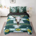 thumbnail image 2 of Castle Fairy Bohemian Aztec Bedding Comforter Set,Western Bull Skull Full Bedding Set, 2 of 8