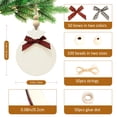 thumbnail image 3 of Adornos navideños de madera CYAOOI redondos de 4 pulgadas, 50 piezas, set de bricolaje, 3 of 7