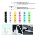 thumbnail image 4 of Cable Protectors for Headphone MacBook Laptop Earphone Cell Phone Cute Cable Wrap Accessories for iPhone iPad Charger End Cord Savers with Desk Cable Clips, Spiral USB Wire Protector, 4 of 4
