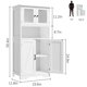 thumbnail image 3 of Qinaqin 67 Inch Alto Freestanding de 3 Niveles Almacenamiento Gabinete 4 cm Profundidadoors Ajustable Shelves para Living Sala Profundidadining Bathroom y Entryway, 3 of 8