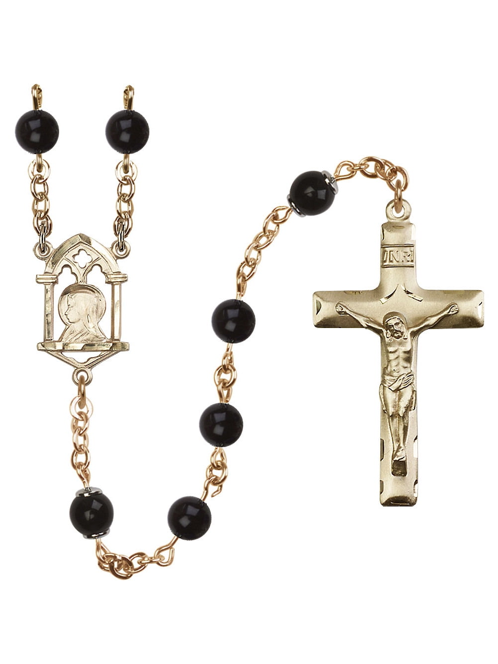 38 1 2 inch brass crucifix ebony rosary belt