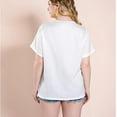 thumbnail image 5 of Women's Sequin Short Sleeve Tee V Neck T Shirts Glitter Sparkles Loose Blouse Tops, 5 of 8