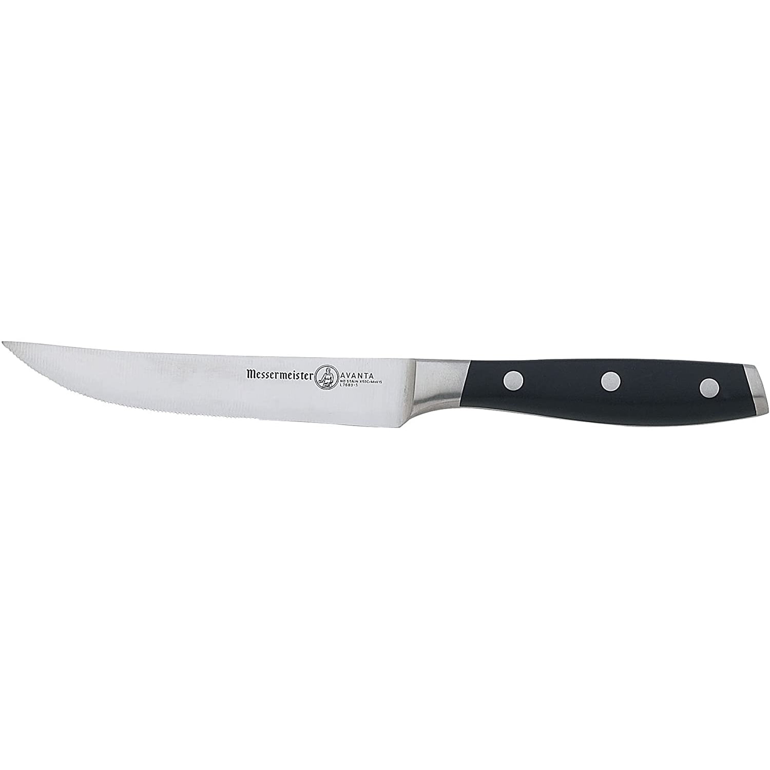 Messermeister Avanta L7684-5-4S, 4-piece steak knife set, black
