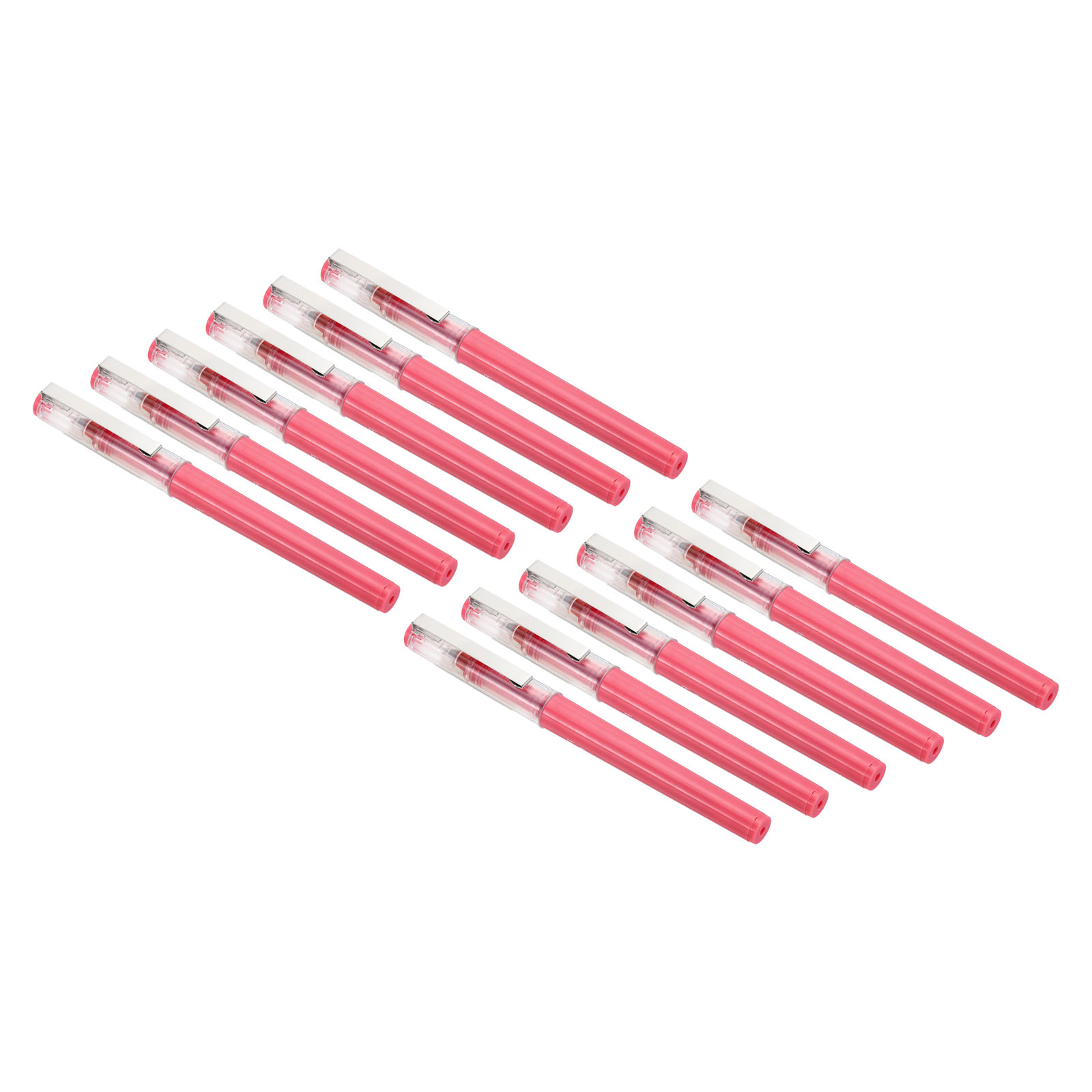 Uxcell 0.3mm Fine Point Red Ink Gel Pens Roller Ball Ballpoint Pen, Red